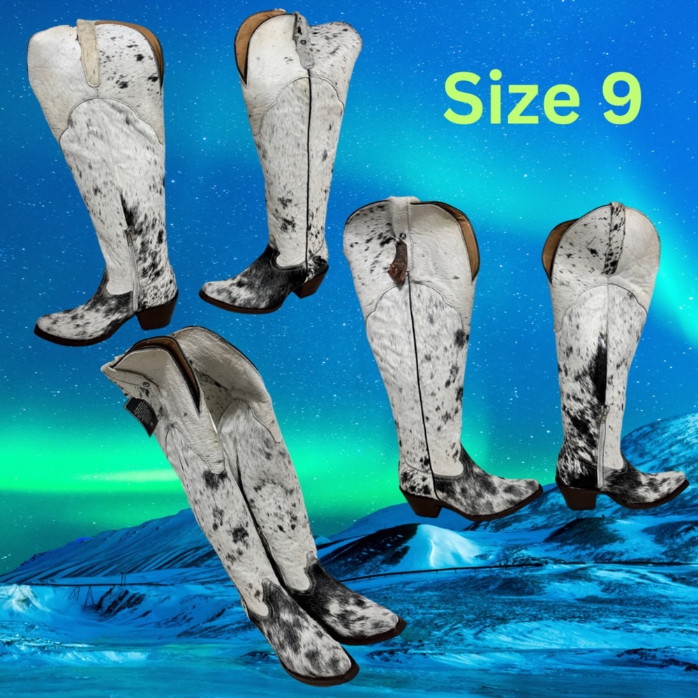 Over the Knee - Cowhide Hair on Hide Boots